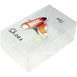 Коробка для обуви с принтом пластик 33*20*13см арт.312555