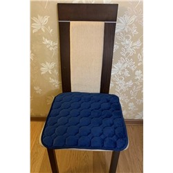 Сидушка на стул велюр соты 45х45 см синий