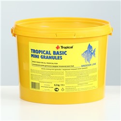 Корм для рыб Tropical Basic Mini Granules ведро, тонущие гранулы, 11 л/6,3 кг