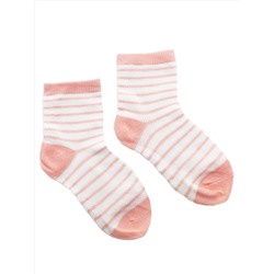 Детские носки 6-8 лет 19-22 см  "Розовый зая" Зебры