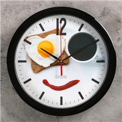 Часы настенные, серия: Кухня, "Веселый завтрак", плавный ход, d=28 см