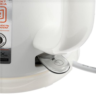 Чайник электрический REDMOND RK-M1571, пластик, колба металл, 1 л, 1000 Вт, белый