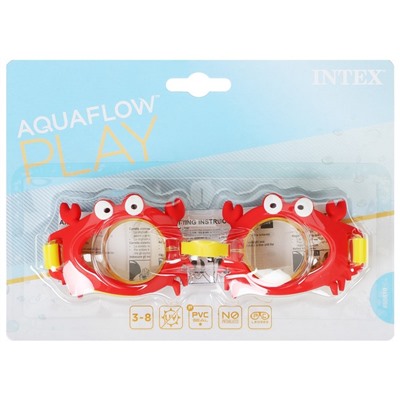 Очки для плавания, от 3 до 8 лет, обхват 48-52 см, цвет микс, 55610 INTEX
