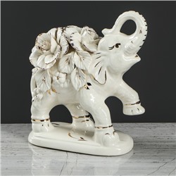 Сувенир -статуэтка "Слон Индийский" белая лепка