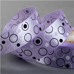 Лента атласная «Пузыри», 25 мм × 22 ± 1 м, цвет фиолетовый №044