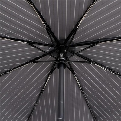 Зонт автоматический «Полоска», 3 сложения, 8 спиц, R = 52 см, цвет МИКС