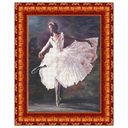 Ткань-схема для вышивания бисером и крестом "Балерина" 26,5х35,2см кбл 3036