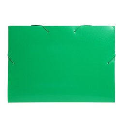Папка-короб на резинке А4, 700 мкм, Calligrata, корешок 40 мм, до 300 листов, пластик, зелёная