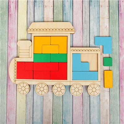 Мозаика головоломка «Весёлый паровоз», 32 детали