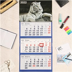 Календарь квартальный, трио "Символ года - 13" 2022 год, 31 х 69 см