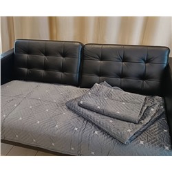 Дивандек накидки на угловой диван ,3 полотна 90/210,90/160-2шт Квадрат ,темно серый