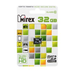 Карта памяти microSD Mirex 32 Gb class 10
