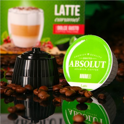 Капсулы для кофемашин Dolce Gusto: Drive Absolut Dg Латте Маккиато 168г/со вк.карамели