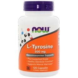 Аминокислота Тирозин L-Tyrosine 500 mg NOW 120 капс.
