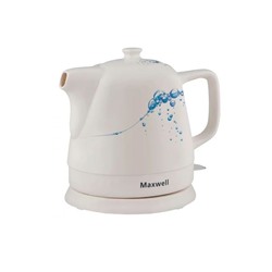 Чайник электрический Maxwell MW-1046 B, 1500 Вт, 1 л, белый