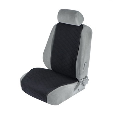 Накидка на переднее сиденье, велюр, размер 55 х 130 см, черный, широкое сиденье
