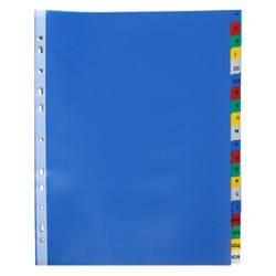 Разделитель листов А4+, 20 листов, алфавитный А-Я, "Office-2020", цветной, пластиковый
