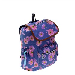 Стильный повседневный рюкзак Refloy_Flower из плотной износостойкой ткани с оригинальным принтом.