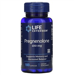 Life Extension, Прегненолон, 100 мг, 100 капсул