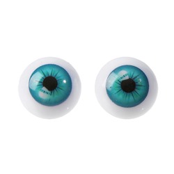 Глаза винтовые с заглушками, набор 6 шт, размер 1 шт: 2 см