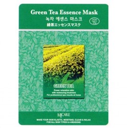 MJ Маска тканевая для лица Essence Mask Green tea(зелный чай)