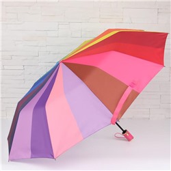 Зонт полуавтоматический «Радуга», 3 сложения, 10 спиц, R = 51 см, цвет МИКС