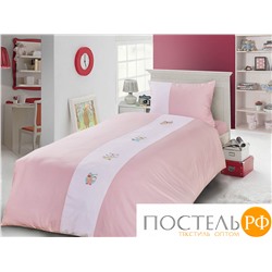 145150574-26Vc КПБ Primavelle 1,5 спальный сатин с вышивкой, наволочки 52х74 Vetta розовый + белый