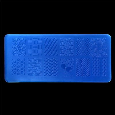 Диск для стемпинга пластиковый «Яркие принты», 12 × 6 см, цвет МИКС