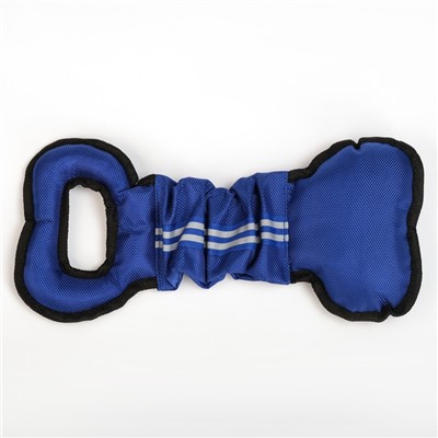 Игрушка мягкая для собак "Фитнес-кость" растягивающаяся, 32 х 16 см, синяя