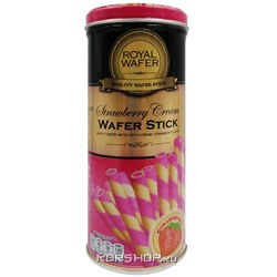 Вафельные трубочки с клубничным вкусом Royal Wafer VFoods, Таиланд, 125 г