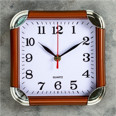 Часы настенные, серия: Классика, "Рейчел", дискретный ход, d=16.5 см, 19 х 19  см