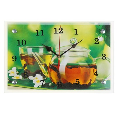 Часы настенные, серия: Кухня, "Чайничек чая", 20х30  см, микс