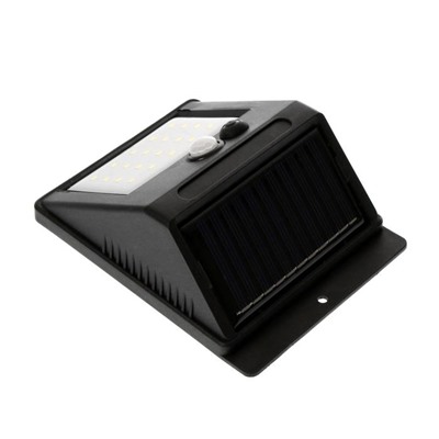 Светильник на солнечной батарее Старт, 10x5x13 см, 20 LED, IP65, датчик движения, БЕЛЫЙ
