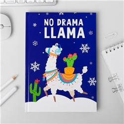 Ежедневник Зимняя коллекция No Drama LLama, формат А5, 80 листов
