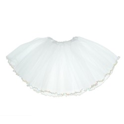Карнавальная юбка 3-х слойная 4-6 лет, цвет белый