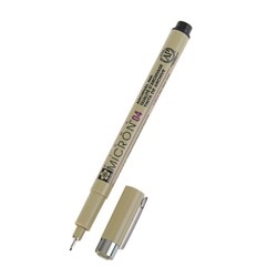 Ручка капиллярная для черчения Sakura Pigma Micron 04 линер 0.4 мм, черный, (высокое содержание пигмента)