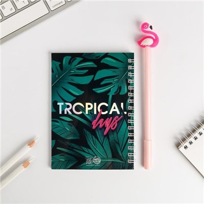 Ежедневник голография и ручка Tropical, 40 листов