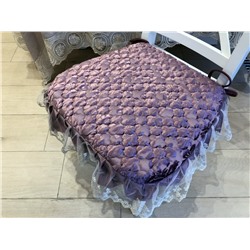 Сидушка подушка на стул с кружевом 1050-13