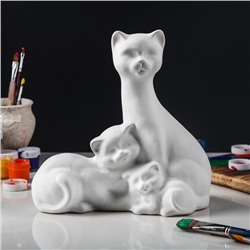 Копилка-раскраска "Кошка с котятами", 26 см