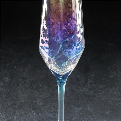 Бокал для шампанского Magistro «Дарио», 180 мл, 5×27,5 см, цвет перламутровый