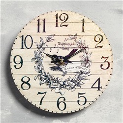 Часы настенные "Пташка", d=23.5, плавный ход