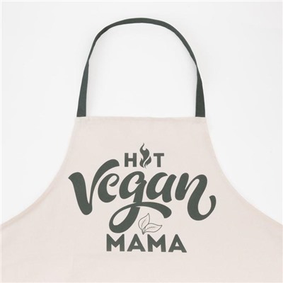 Фартук "Этель" Vegan mama 70х60 см, 100% хлопок, саржа 190 г/м2