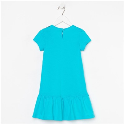 Платье для девочки, цвет бирюзовый, рост 104 см