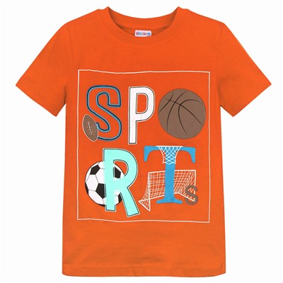 Футболка Shishco Sportsman оранжевая для мальчика
