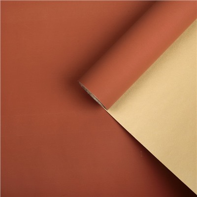 Бумага для декорирования, двусторонняя коричневый-туманно/серый, 0,7 х 10 м