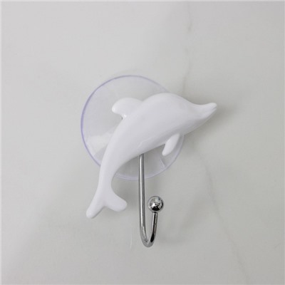 Крючок на вакуумной присоске «Дельфин», цвет МИКC
