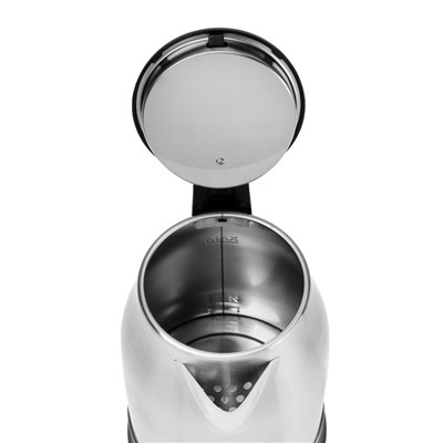 Чайник электрический Luazon LSK-1803, металл, 1.8 л, 1800 Вт, серебристо-чёрный