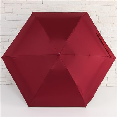 Зонт механический «Пилюля», ветроустойчивый, мини, 5 сложений, 6 спиц, R = 45 см, цвет МИКС