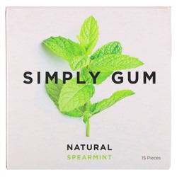 Simply Gum, Натуральная жевательная резинка с перечной мятой, 15 шт.