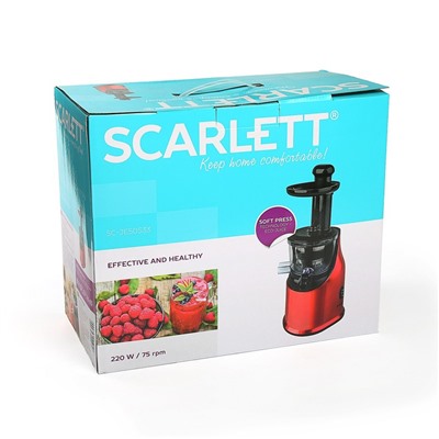 Соковыжималка Scarlett SC - JE50S33, 220 Вт, 1 л, красная